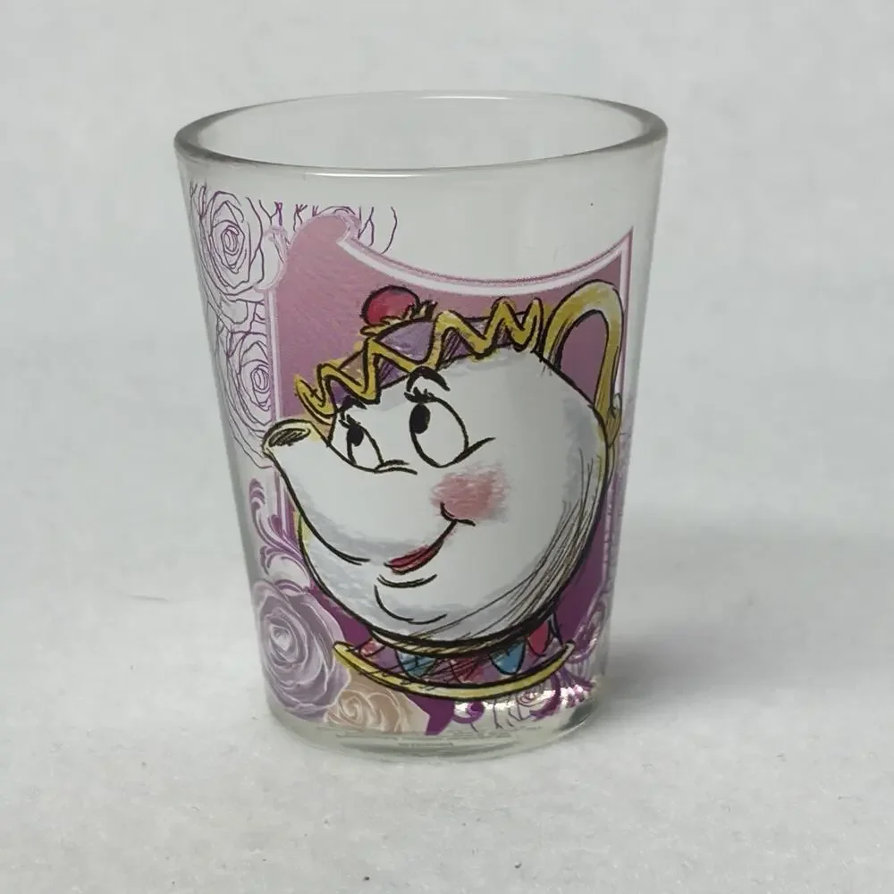 Disney Beauty & The Beast Set of 4 Shot Glasses Set / 1.5 oz Glass Open Box